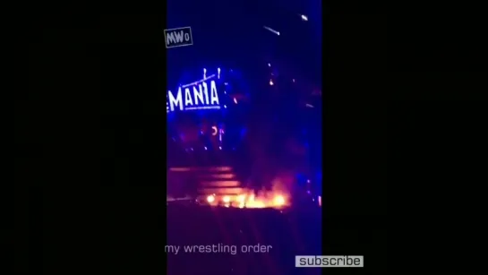 WRESTLEMANIA 33 SET CAUGHT ON FIRE on Undertakers entrance