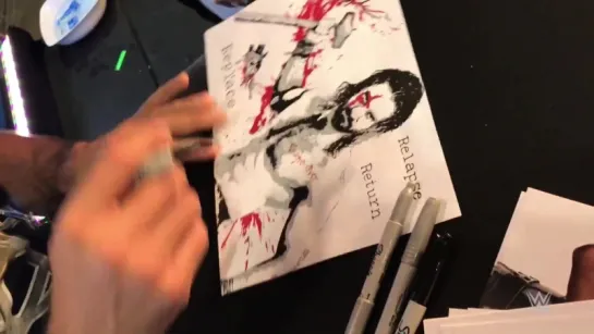 Seth Rollins gets support from his fans at WrestleMania Axxess