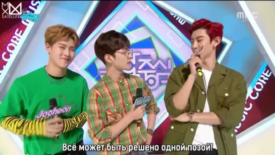 [RUS.SUB][18.06.2016] Jooheon & Chanyeol Special MC (Music Core)