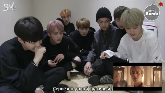 [RUS SUB][BANGTAN BOMB] Blood Sweat & Tears MV Reaction by BTS