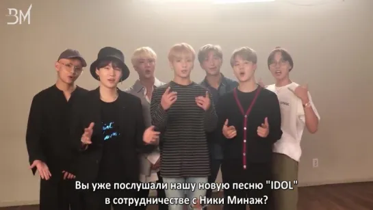 [RUS SUB][28.08.18] BTS Greetings for "LY: Answer" Album Release @ Apple Music Japan