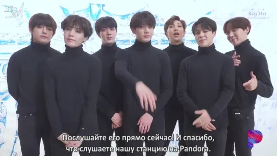 [RUS SUB][22.05.18] BTS message for Pandora Music