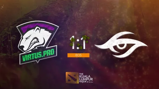 Virtus.pro 1:1 Team Secret, bo5. Гранд-финал The Kuala Lumpur Major