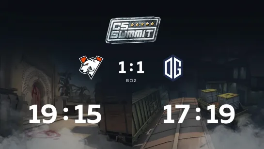 Virtus.pro 1-1 OG, bo2. CS Summit 5 Group Stage