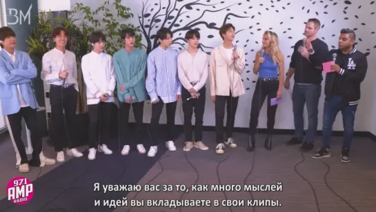 [RUS SUB][18.05.18] BTS Celebrates 'Fake Love' Release with The New Guys @ 97.1 AMP Radio