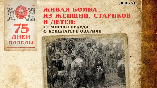 Живая бомба из женщин, стариков и детей: Страшная правда о концлагере Озаричи