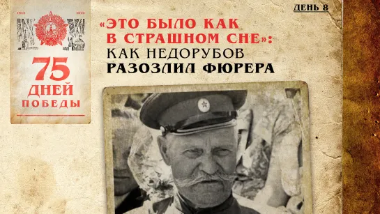 "Это было как в страшном сне": Как Недорубов разозлил Фюрера​