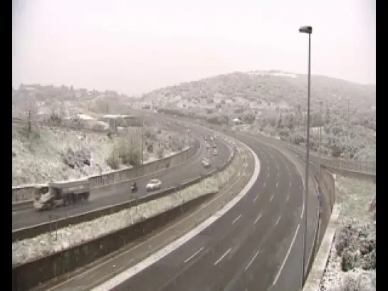 Nieve primaveral en la sierra madrileña