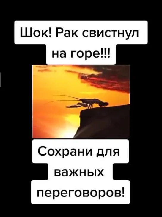 ШОК! РАК СВИСТНУЛ НА ГОРЕ!!!