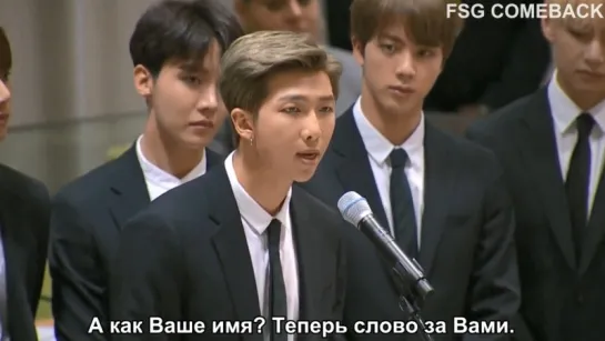 BTS Speech (180924) - Launch of the #GenUnlimited Youth Strategy (рус.саб)