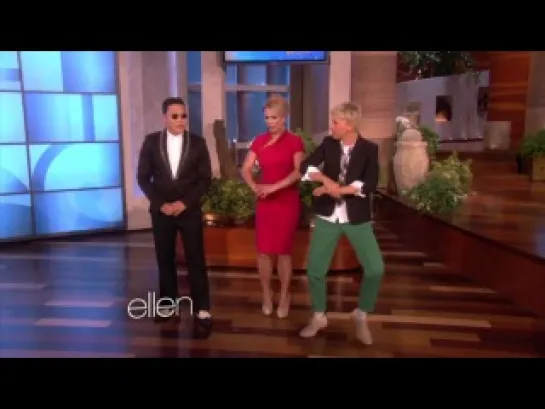 Britney Spears does GANGNAM STYLE with PSY on Ellen Show