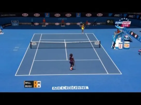 Australian Open 2013 / 2 круг / Серена Уильямс (США) - Гарбин Мугуруса-Бланко (Испания) 17.01.2013