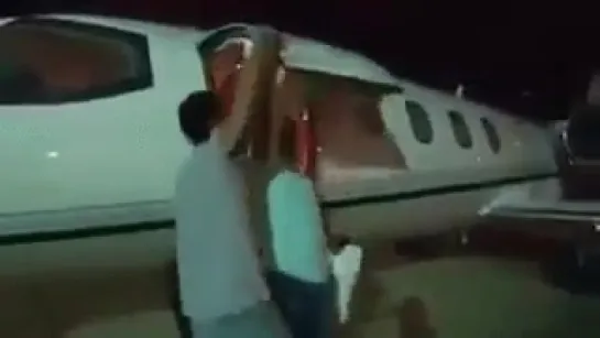 How not to exit a jet.