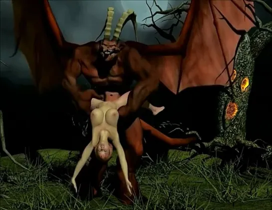 3D Devil Fucks Tight Pussy