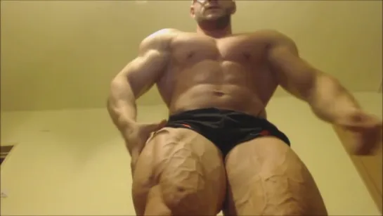 Big, Ripped, Vascular Bodybuilder Flexing