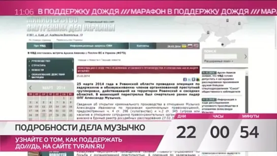 Украина. Майдан. Видео убийства Александра Музычко (Сашко Билого). Крым. Война. Канал "Дождь".