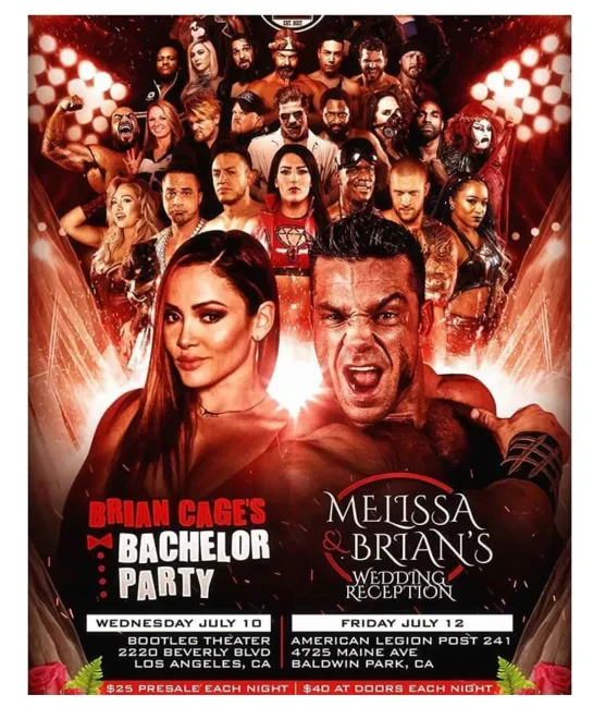 Bar Wrestling 40: Melissa & Brian's Wedding Reception (2019.07.12)