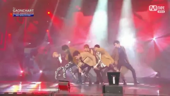 EXO - Intro + Monster + Lotto @ 6th Gaon Chart Music Awards 170222