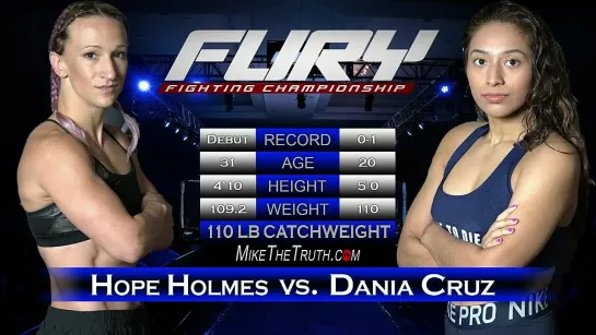 Dania Cruz vs. Hope Holmes (debut) - (Fury FC 45)