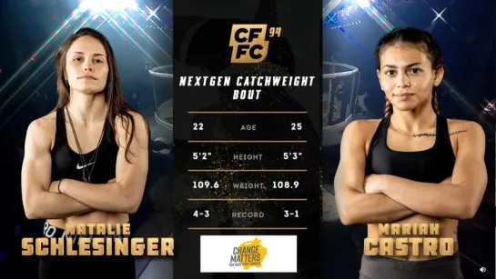 Cage Fury FC 94: Natalie Schlesinger vs. Mariah Castro