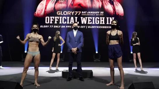 Tiffany Van Soest vs. Aline Pereira - Weigh-in Face-Off - (GLORY 77) - _r_WMMA