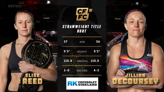 CFFC 91: Elise Reed vs. Jillian DeCoursey