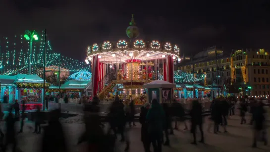 МОСКВА НОВОГОДНЯЯ - NEW YEAR MOSCOW - с высоты