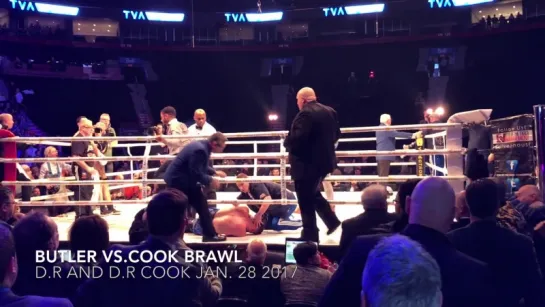 Боксёр был нокаутирован ведром со льдом. BEST ANGLE !! BUTLER VS COOK !! ICE BUCKET THROW BOXING fight  BRAWL FIGHT 2017 BELL CE