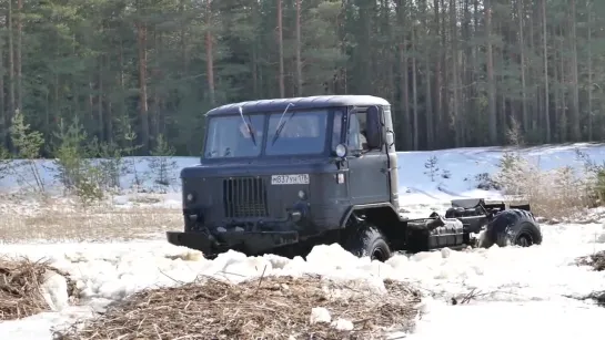 Сибирские дороги. ГАЗ-66 - Шишиги всех нагнёт.