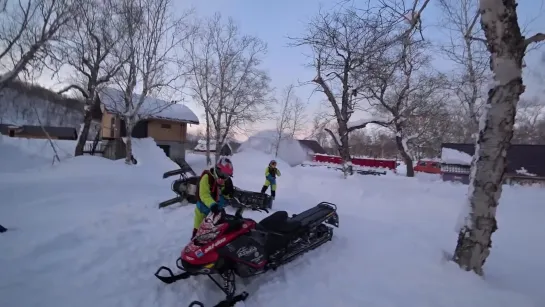 КАМЧАТКА 2019. Часть 2. НА СНЕГОХОДЕ SKI DOO Summit 800, ЛАВИНА и лавинный рюкзак в действии. KAMCHATKA 2019.