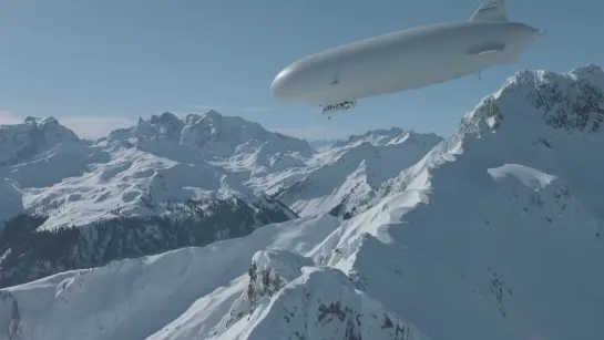 First Ever Zeppelin Ski Drop - Горные лыжи, сноуборд, дирижабль