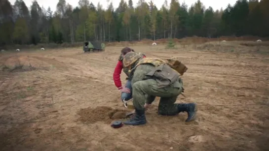 Полигон. Минная война. Противотанковые и противопехотные мины. Армия. Оружие. Инженерные войска.