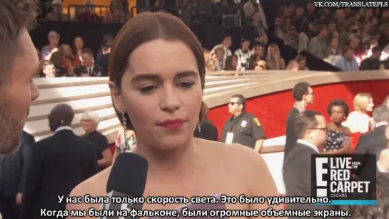 Emilia Clarke on Game of Thrones Finale It Will Shock People E Red Carpet Award Shows [RUS SUB]