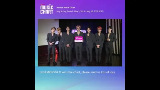 [VK][06.05.2018]  Messages from May Nominee Artists 'Mwave Music Chart'  (MONSTA X, SF9, THE BOYZ)