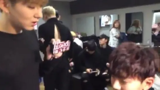 [RAW|VK][21.05.2016] Monsta X waiting room Music Core @ MBCentertain periscope