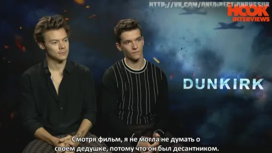 Harry Styles & Fionn Whitehead On Dunkirk, Christopher Nolan & Being Giants | INTERVIEW | The Hook [RUS SUB]