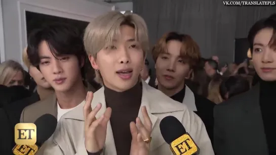 BTS Gushes Over Ariana Grande | GRAMMYs 2020 [RUS SUB]