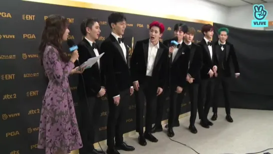 [VK][11.01.2018] MONSTA X Interview backstage @ GDA 2018 D-2