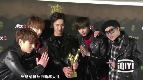 [RAW|VK][22.01.2016] Monsta X cut Backstage Golden Disk Awards