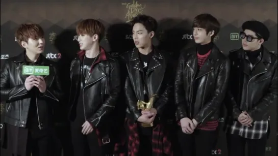 [RAW|VK][20.01.2016] Monsta X Backstage Interview Golden Disk Awards