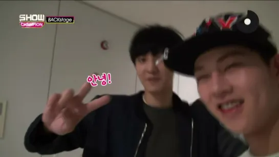 [RAW|VK] Monsta X Backstage Show Champion - Jooheon, Chanyeol Greeting [FULL]