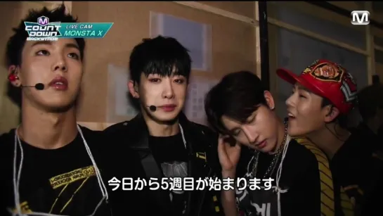 [RAW|VK][21.06.15] Monsta X Mnet jp backstage[live cam]