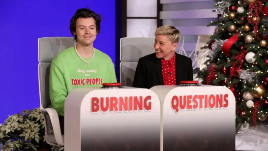 Harry Styles Answers Ellen’s ‘Burning Questions’[RUS SUB]