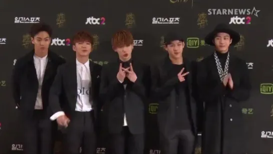 [RAW|VK][20.01.2016] Monsta X Golden Disk Awards Red Carpet @STARNEWS