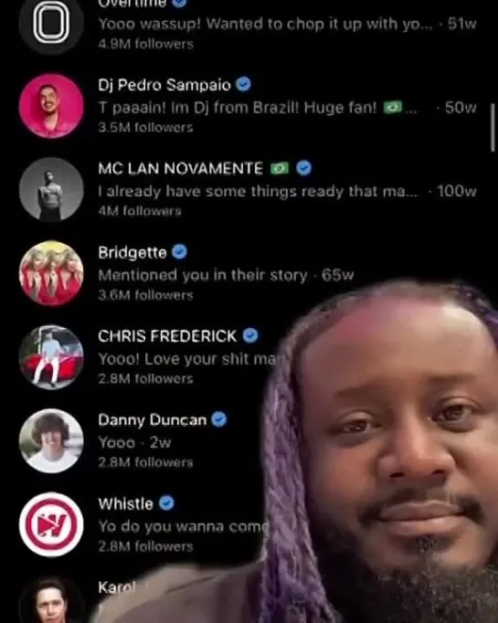 T-Pain впервые узнал о разделе "Запрос на переписку" в Instagram'e [NR.Music]