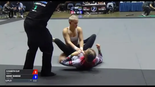 Elisabeth Clay vs Nadine Mandiau ADCC North American Trials 2017 #adcctrials