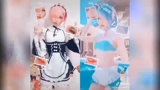 Tik Tok anime cosplay Rem Ram Re zero