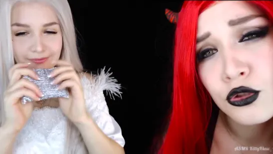 [ASMR KittyKlaw] ASMR TRIGGERS  Angel & Demon 😈👼 АСМР Триггеры Ангел и Демон 🎧