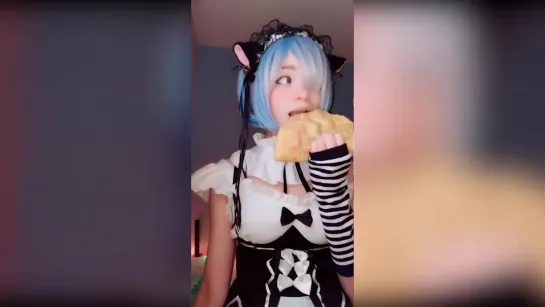 TikTok cosplay Rem kawaii Re Zero