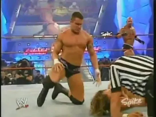 WWE Monday Night Raw 01.09.03 - Triple H, Randy Orton and Ric Flair vs Goldberg, Maven and Shawn Michaels